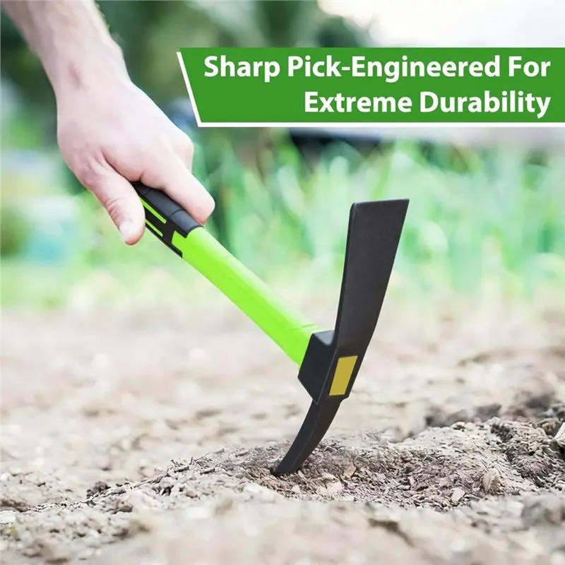 Y50A-For Breaking Up Heavy Clay Soil Tool- Pick Axe, Mattock Featuring Sharp Pick And Cutting Edge For Efficient Weed Removal