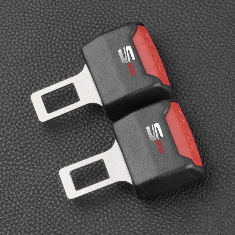 Car Safety Belt Buckle Extension Clip Safety Belt Buckle Thick Socket For Seat Leon FR Altea Cordoba Alhambra Arona Ateca Exeo