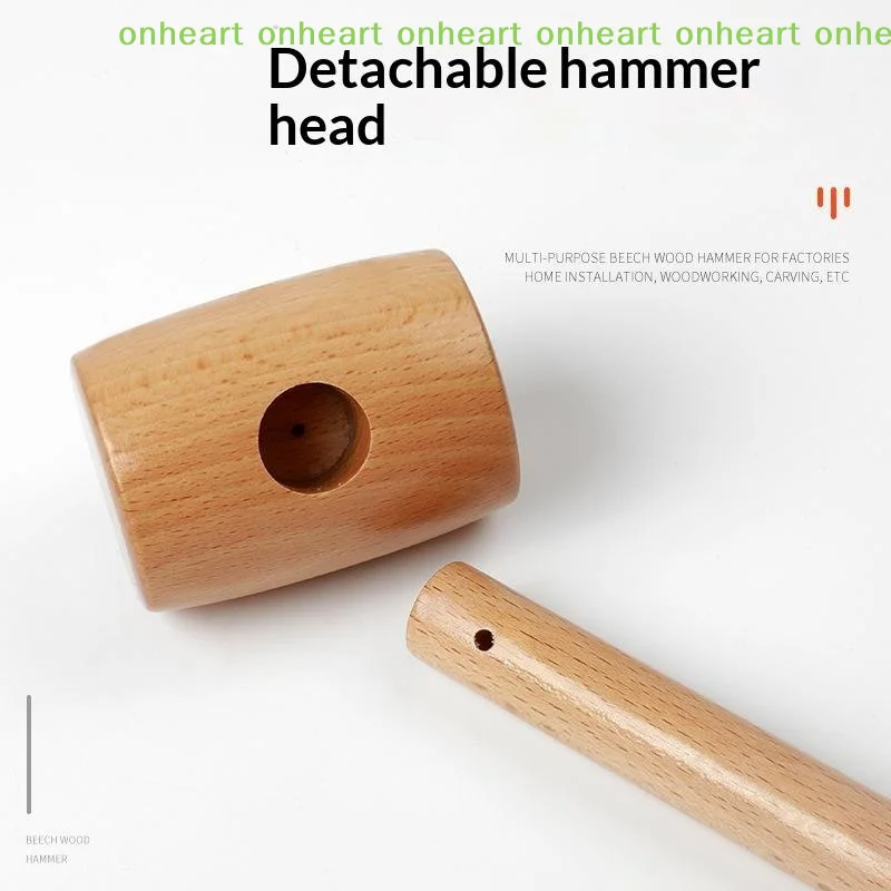 [C]Beech Wooden Mallet 1Pc Durable Smooth Massage Hammer for DIY Handmade Craft Jewelry Making Home Workshop Use