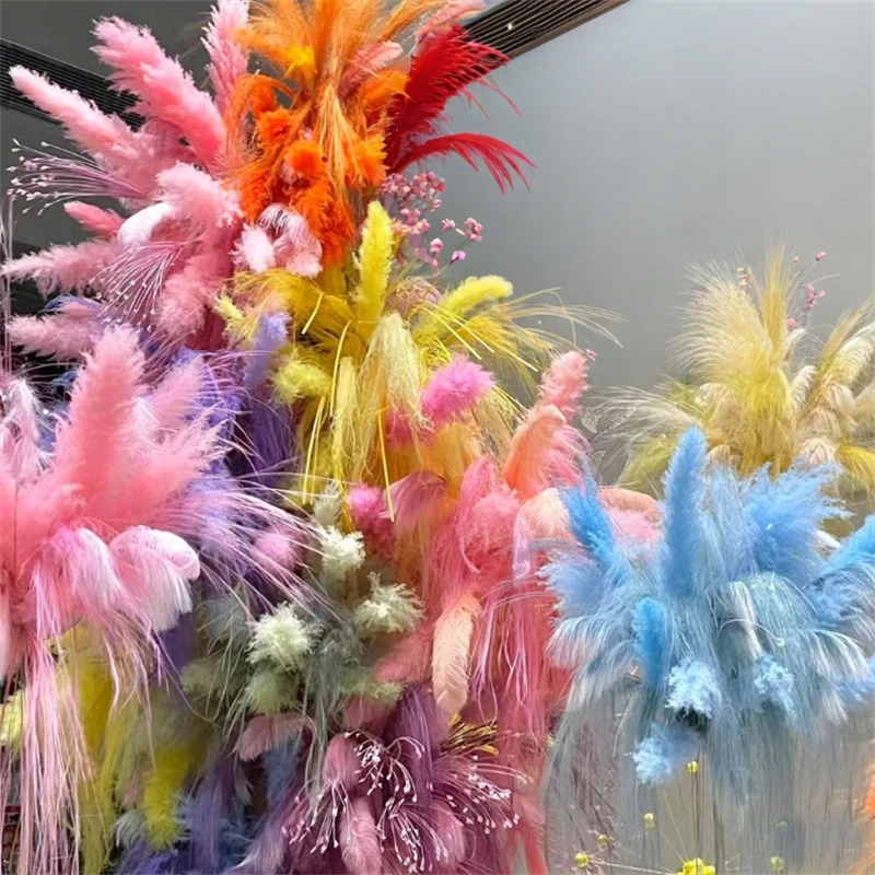 

10 шт. искусственной тростниковой травы для декора дома, гостиной, сада, имитация растений и цветов