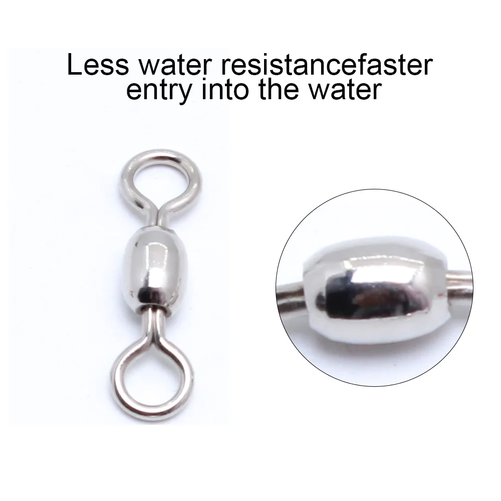 500 Pieces of Stainless Steel Fishing Swivel Joint - Durable 8-Shaped Connector, White Strong Tensile
