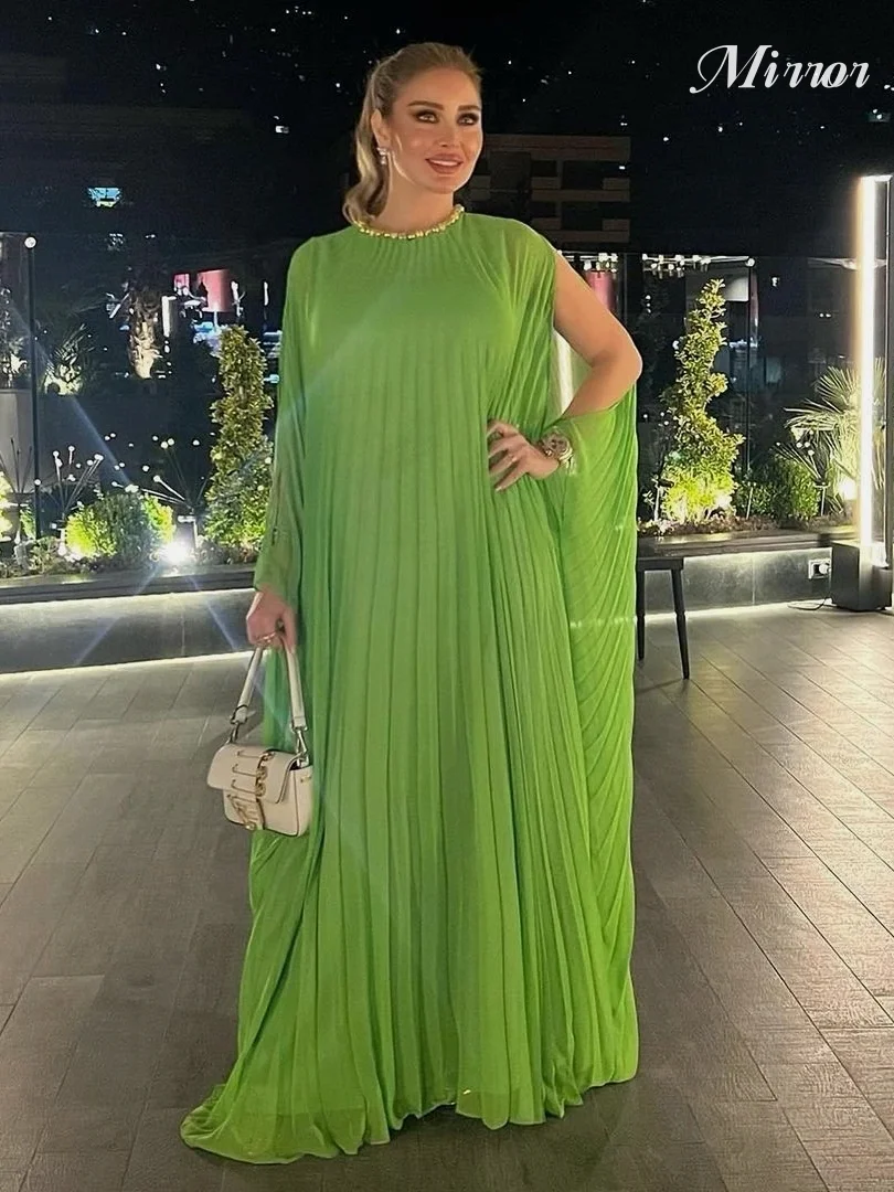 Spiegel kleid elegante Vintage süße grüne Rüschen Perlen maßge schneiderte Ball formelle Gelegenheit Abschluss ball Kleid Abend Party Kleider