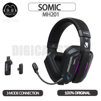 Somic MH201 Headset 3Mode USB/2.4G/Bluetooth Wireless Earphones Lightweight Portable Esports Gaming Customized Headphones Gifts
