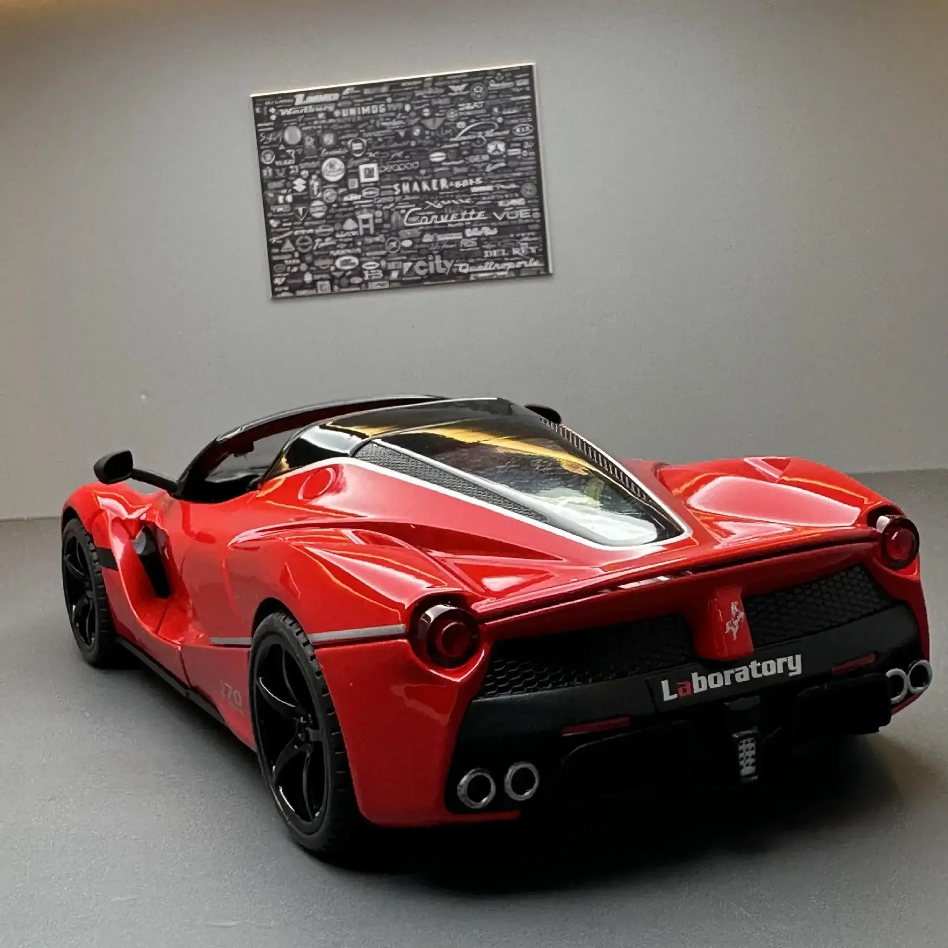 1:22 ferrari laferrari conversível liga modelo de carro de corrida diecast metal veículos de brinquedo modelo de carro simulação crianças brinquedo presente e187