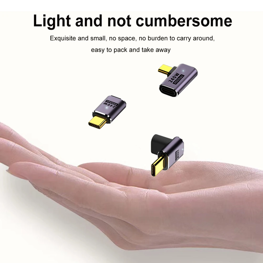 USB 4.0 PD 240W 8K 60Hz Charger Connector for Macbook 40Gbps High Speed USB C OTG Type-C Multi-function Male to Female Adapter