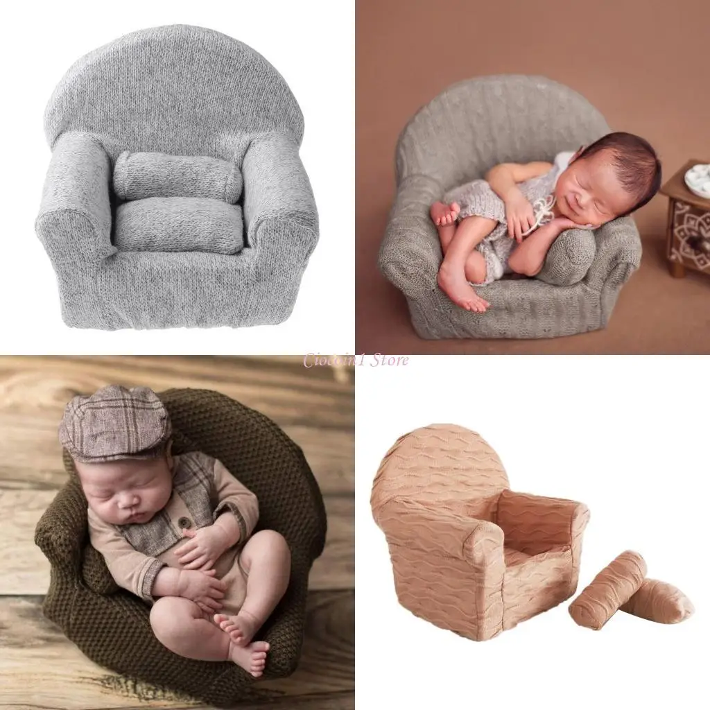 

Y1UB Пакет 3 новорожденных фотосъемка для ребенка, позитивный диван, младенец фото съемки, кресло