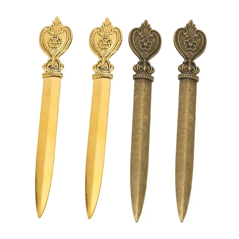 4 Pcs Durable Zinc Alloy Letter Openers Lightweight Retro Envelope Opener 12.8*1.9cm Gold Letter Opener Tool Office - view 2
