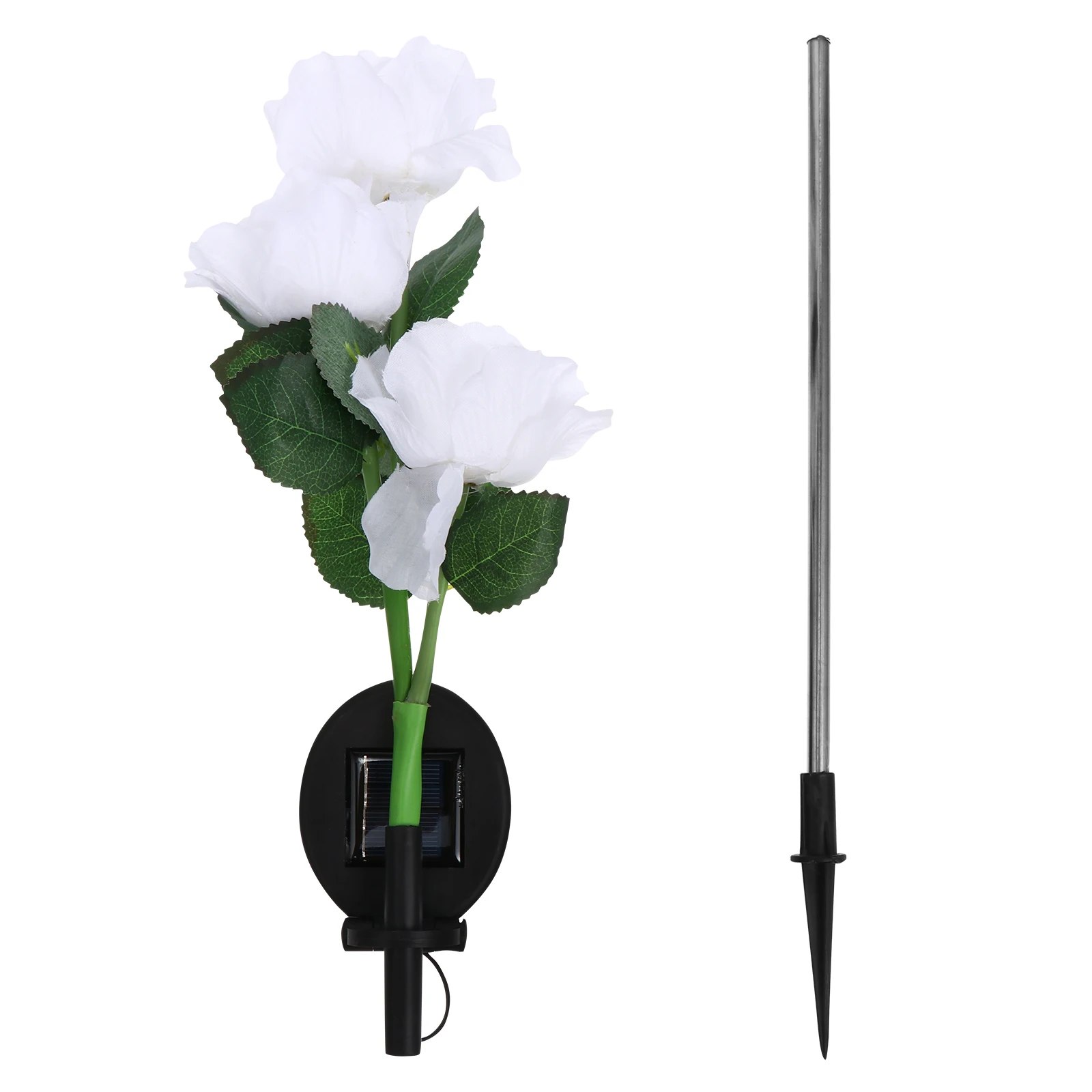 

Rose LED Roses Solar Garden Decor Flower Lawn Lights Water Proof Outdoor Ornaments outside White Flowers for