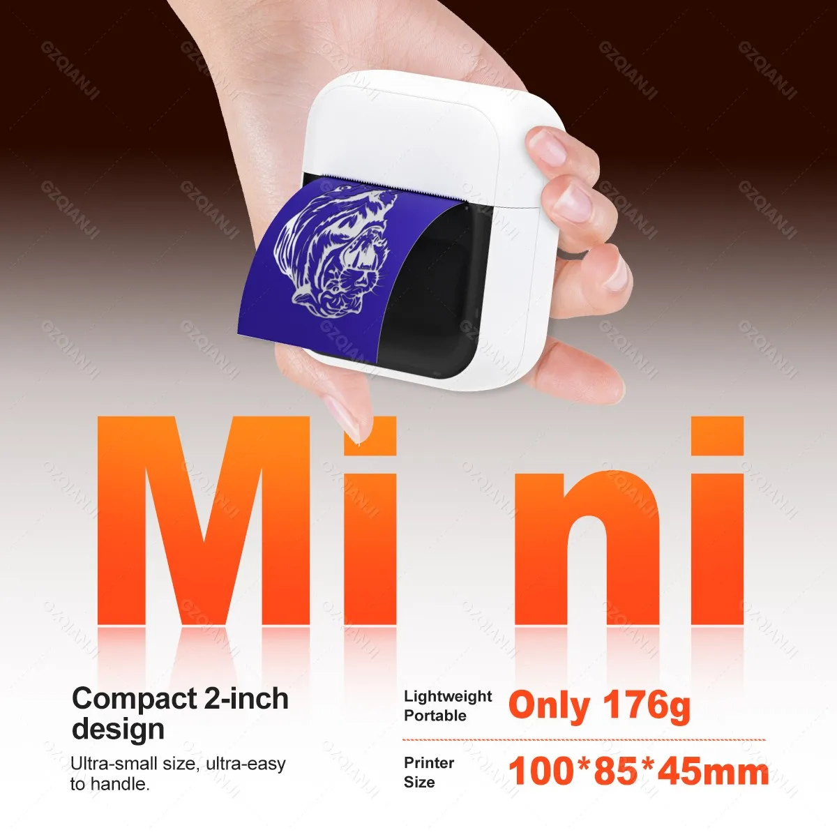 Mini Thermal Printer 57mm Wireless Pocket Tattoo Printer Portable Tattoo Stencil Maker Focuses on Mini Pattern for Entry-level view 5