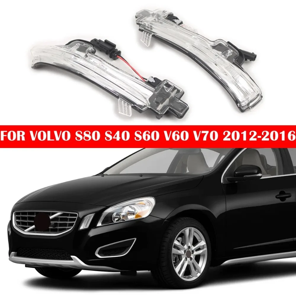 For Volvo C30 S40 S60 V40 V50 V60 V70 C70 Car Rearview Mirror LED turn Signal light Mirror Indicator Lamp 31402415 31402416