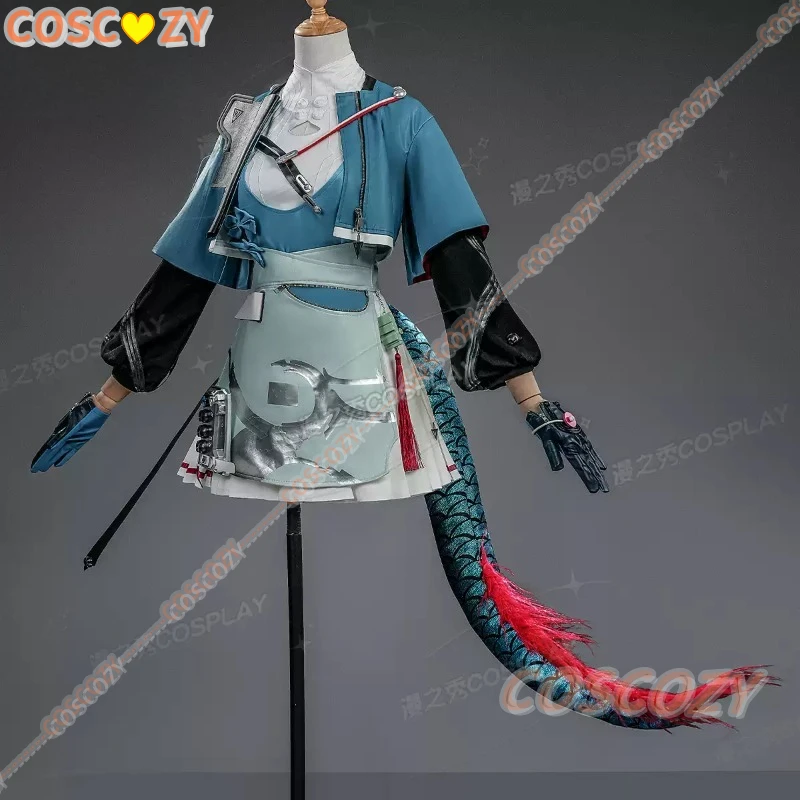Anime Arknights: Endfield Chen Qianyu Cosplay Costume Wig Headwear Tail Halloween Cosplay Costume Props Accessories for Woman - view 2