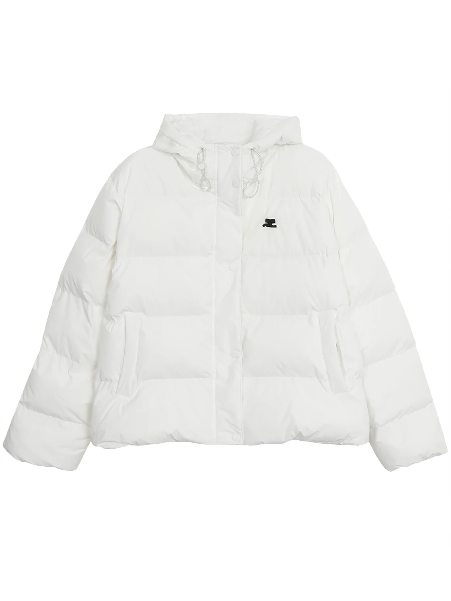 ホワイトダックダウンジャケット レディーススタイル 冬 2025 新作 ユニーク 美しい 小さいサイズ アウター レッド セレブリティ ミュージアム