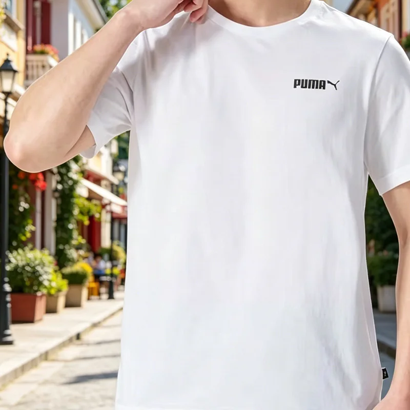 Puma Men's Short Sleeve T-Shirt 691340-02 Summer Breathable Soft Casual Tee Simple Versatile Sports Top