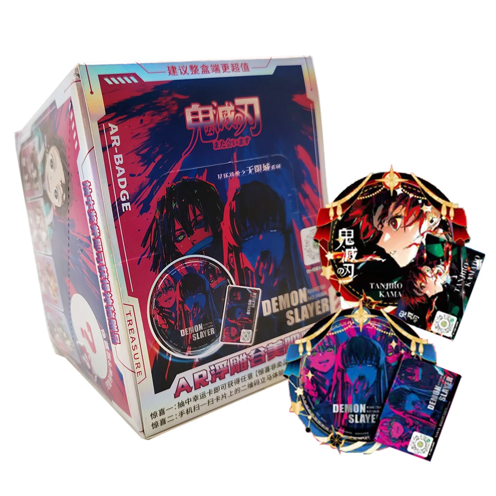 

Japanese Anime Demon Slayer Collection Card Christmas Surprise Gift for Friends Popular Characters Beautiful Pattern Badge Toys