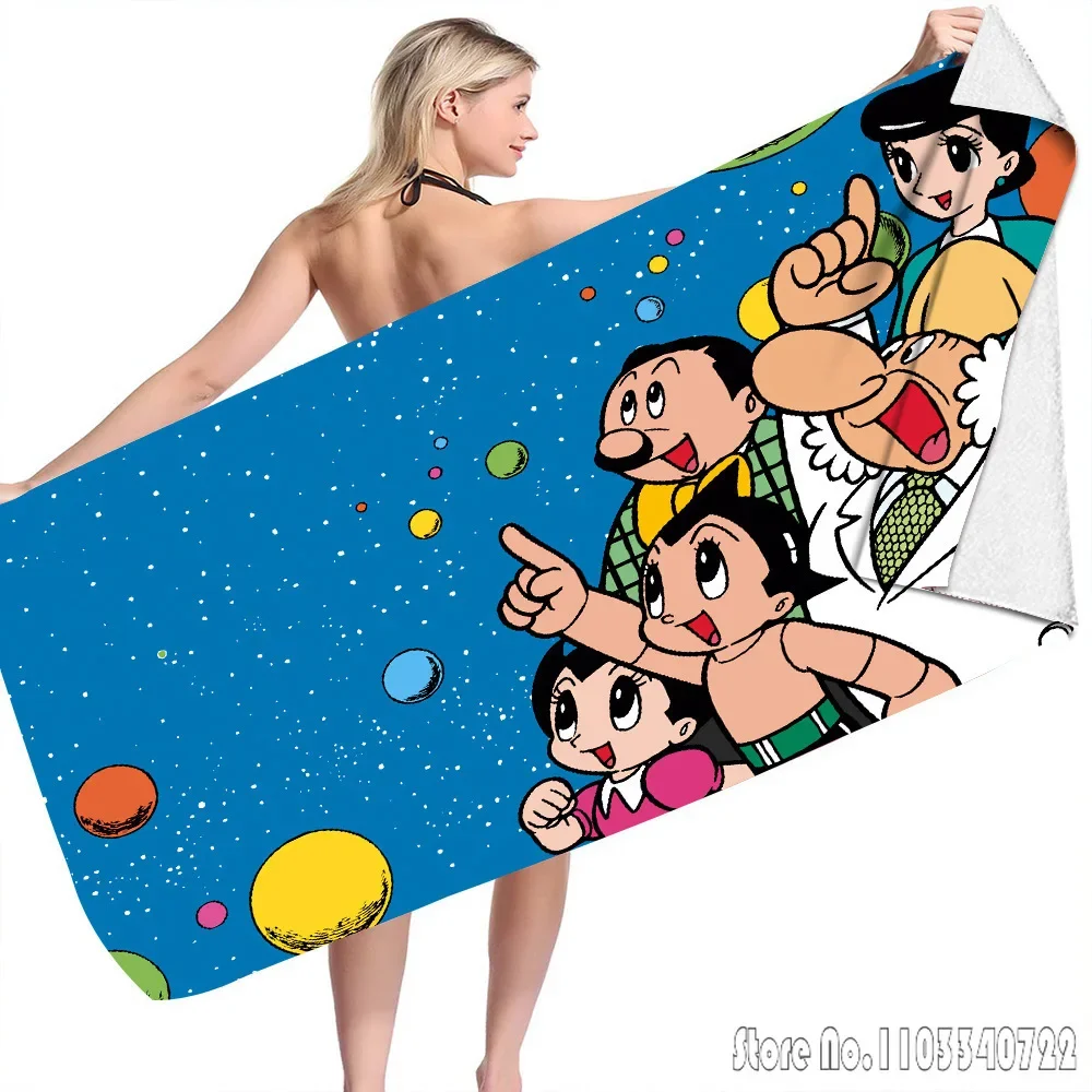 Astro Boy Cartoon Bath Towels Microfiber Beach Swimming Towel Decor for Kids Gift 75x150cm