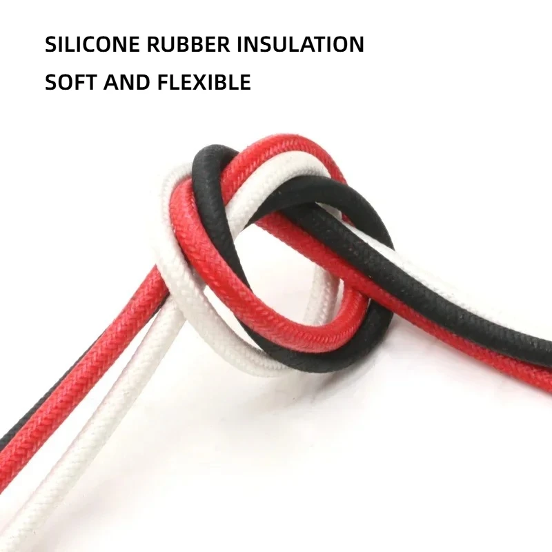 1m-50m AGRP High Temperature Silicone Wire 300°C Heat Resistant Glass Fiber Braided Soft Copper Cable 9-22AWG