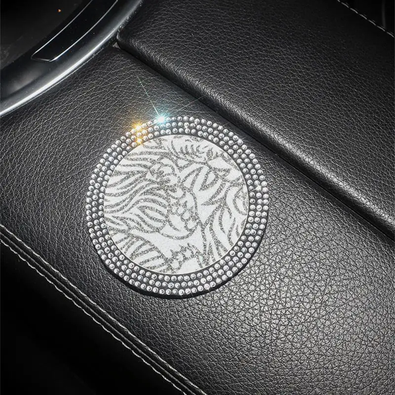 Car AccessoriesCar Water Cup Heat Insulation Pad -Encrusted Non-slip Pad Universal Round Silicone Cup Holder Mat