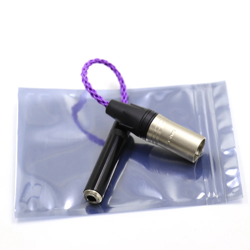 Nuevo Cable adaptador de Audio XLR macho equilibrado de 4 pines a 6,35mm 1/4 hembra, Cable adaptador de Audio Chapado en plata de cobre único, 6,35mm a XLR