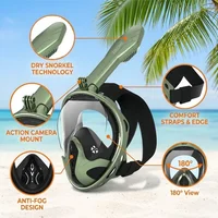 Professional Snorkeling Diving Mask Underwater Scuba Full Face Snorkel Mask Anti Fog Goggles for Kids Adult Swimming Equipment 2