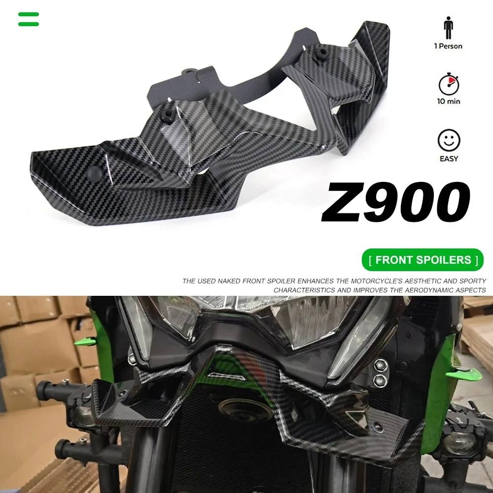 

Carbon fiber Motorcycle Z 900 Naked Front Spoiler Winglet Aerodynamic Wing Kit Spoiler New For Kawasaki Z900 2025 2024 2023 2022