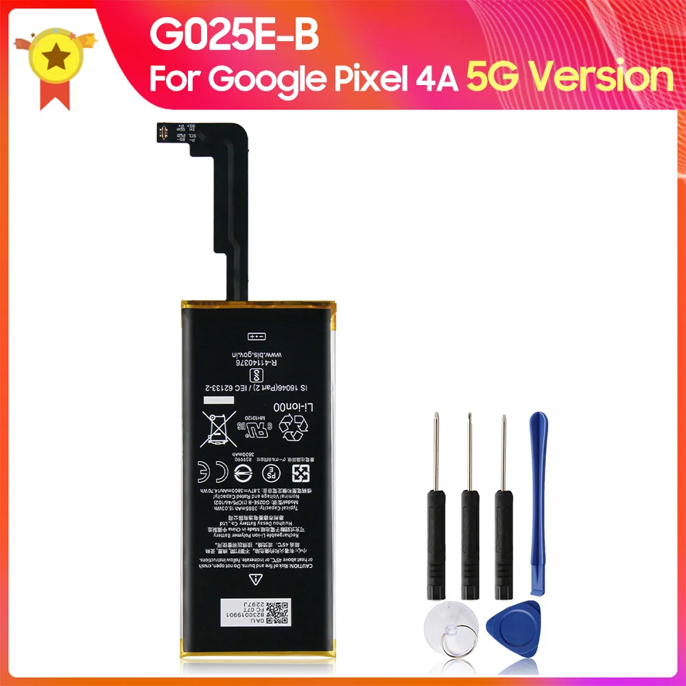 

Replacement Battery G025E-B for Google Pixel 4A 5G Version 3800mAh Phone Battery