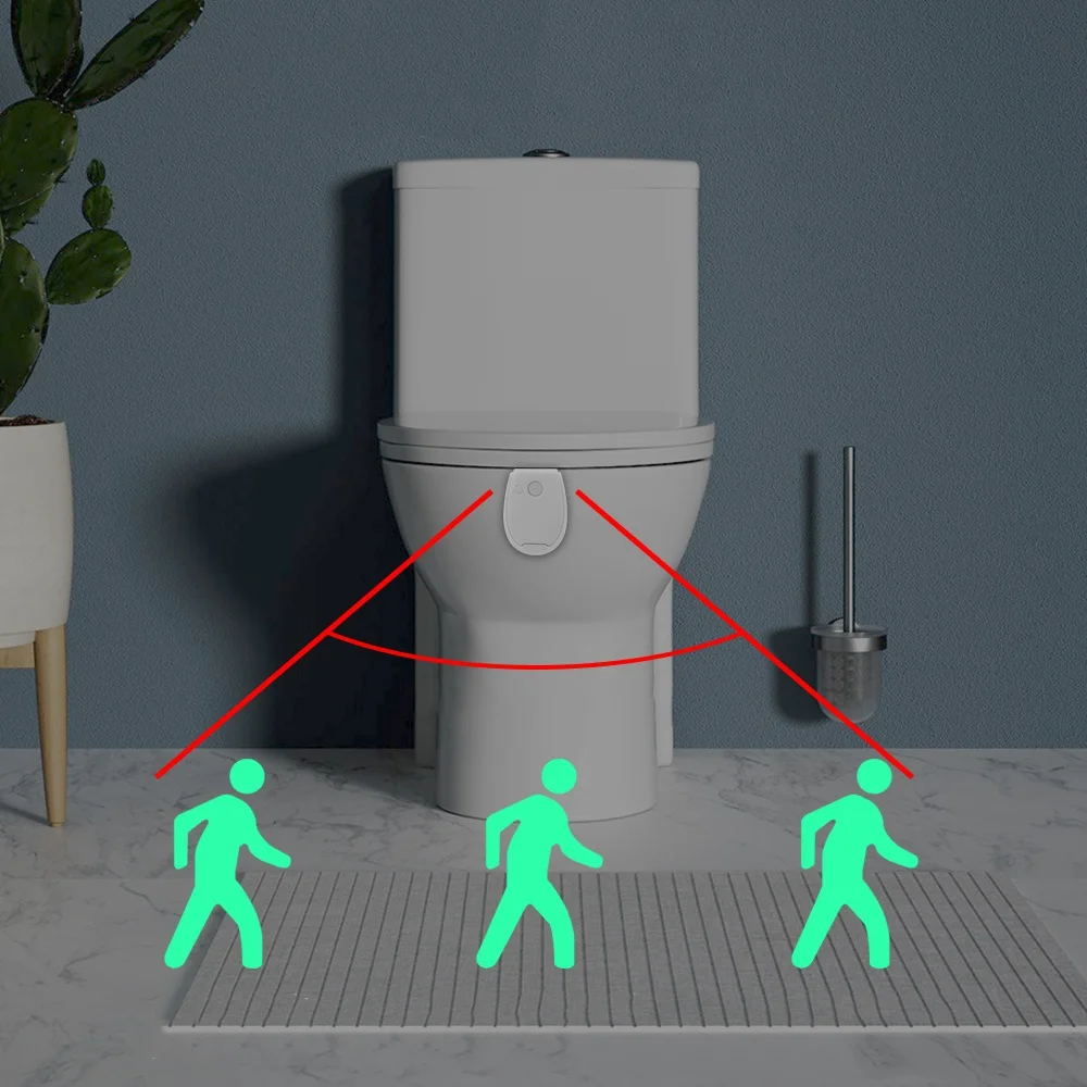 Lampe LED de Siège de Toilette avec Capteur, Rétro-Éclairage Étanche pour Cuvette