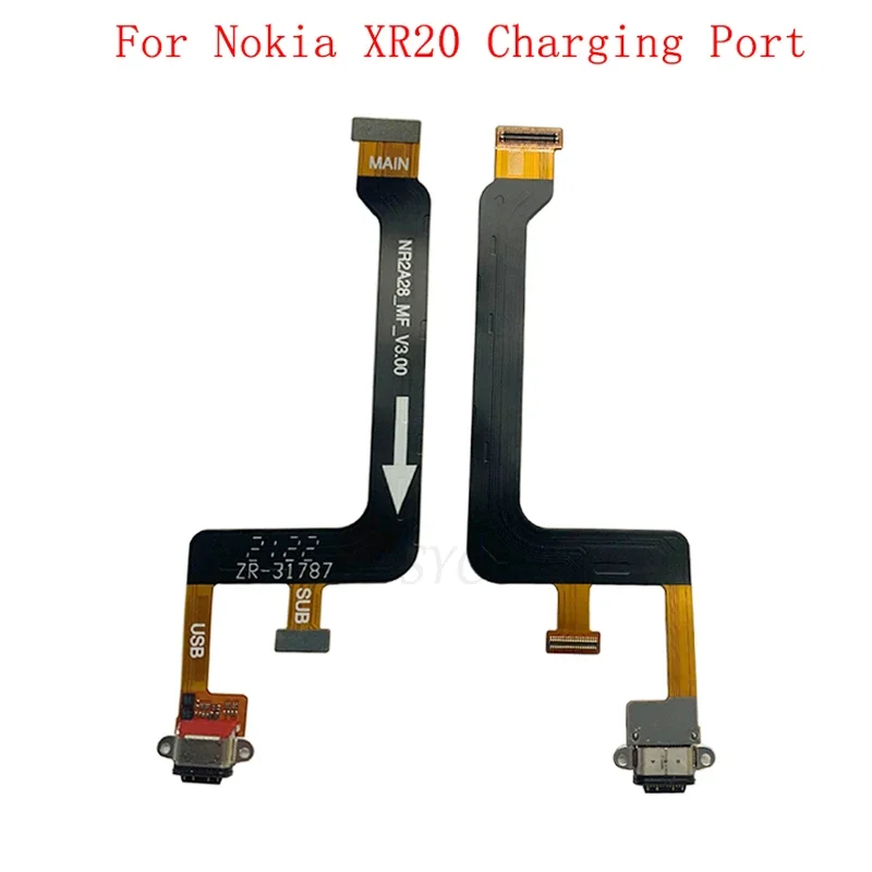 USB Charging Port Board For Nokia XR20 XR21 Charging Connector Flex Cable Repair Parts