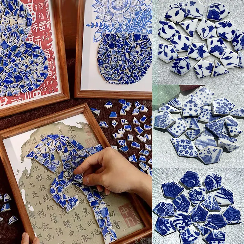 

100g Porcelain Mosaic Tiles DIY Craft Ceramic Tile Mosaic Making Materials hobby pieces bulk 17