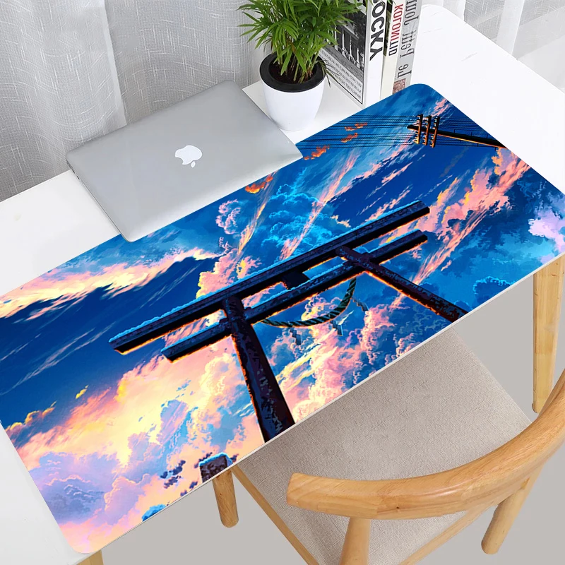 Inari Torii Large Kawaii Anime Mouse Pad PC Natural Landscape XXL Keyboard Mousepad Laptop Gaming Accessories Table Mat Carpet