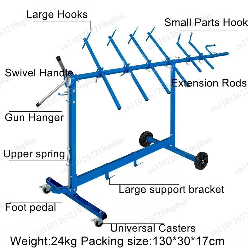 Multifunctional Automotive Paint Spraying Bracket Rotating Tool Rack for Door Hood Bumper Placement