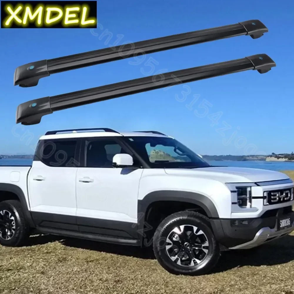 

Fits for BYD Shark 6 2024 2025 with roof rails auto part car styling black sliver 2PCs Crossbars Cross bars Roof Racks