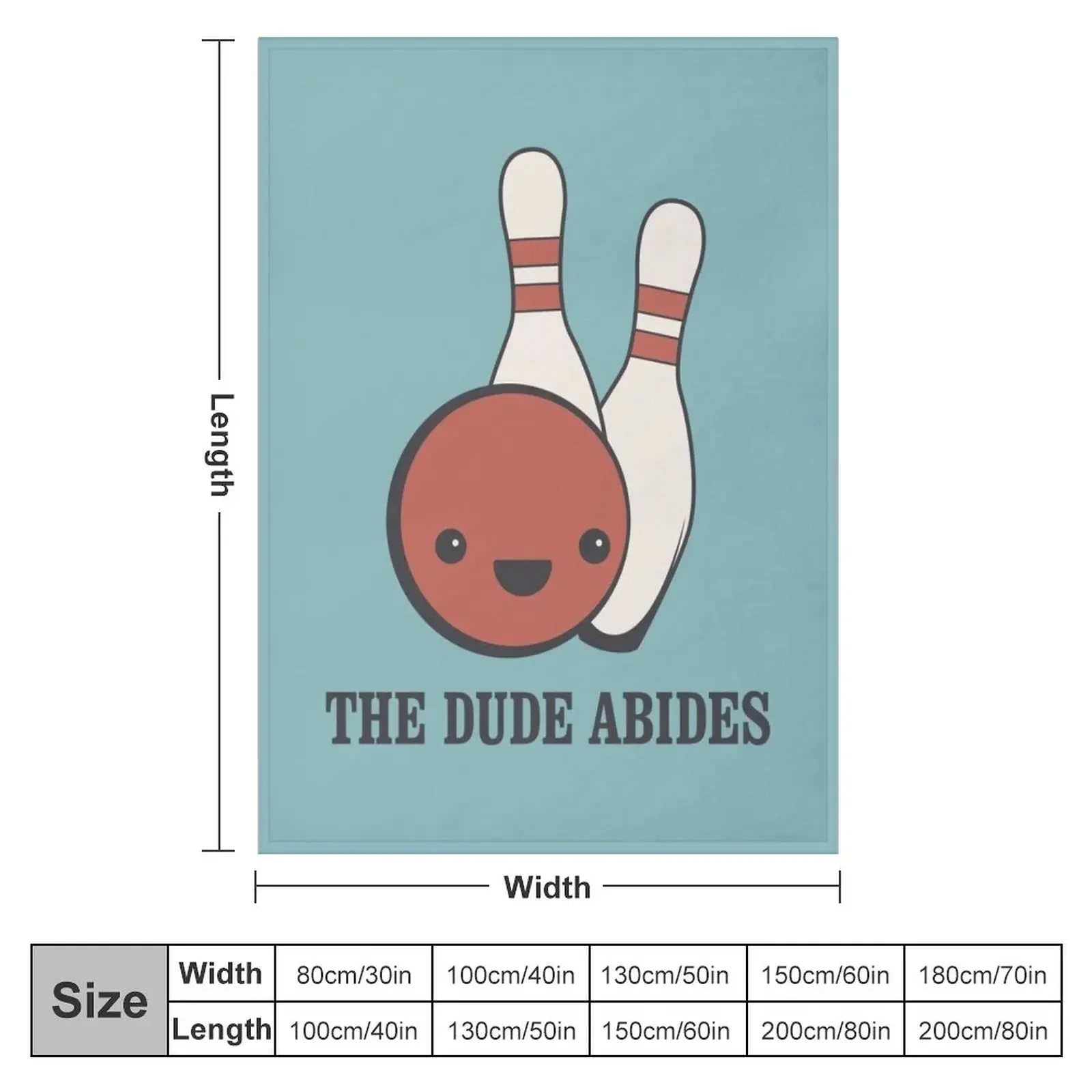 The Big Lebowski - The Dude Abides Throw Blanket Soft Flannel Fabric Winter beds Multi-Purpose Blankets