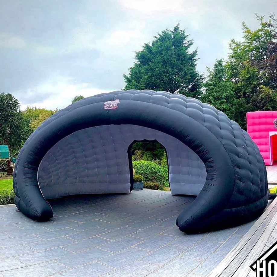 Durable Black Large Inflatable Igloo Dome Tent Outdoor Inflatable Nightclub Tent Party Inflatable Tent Event Wedding