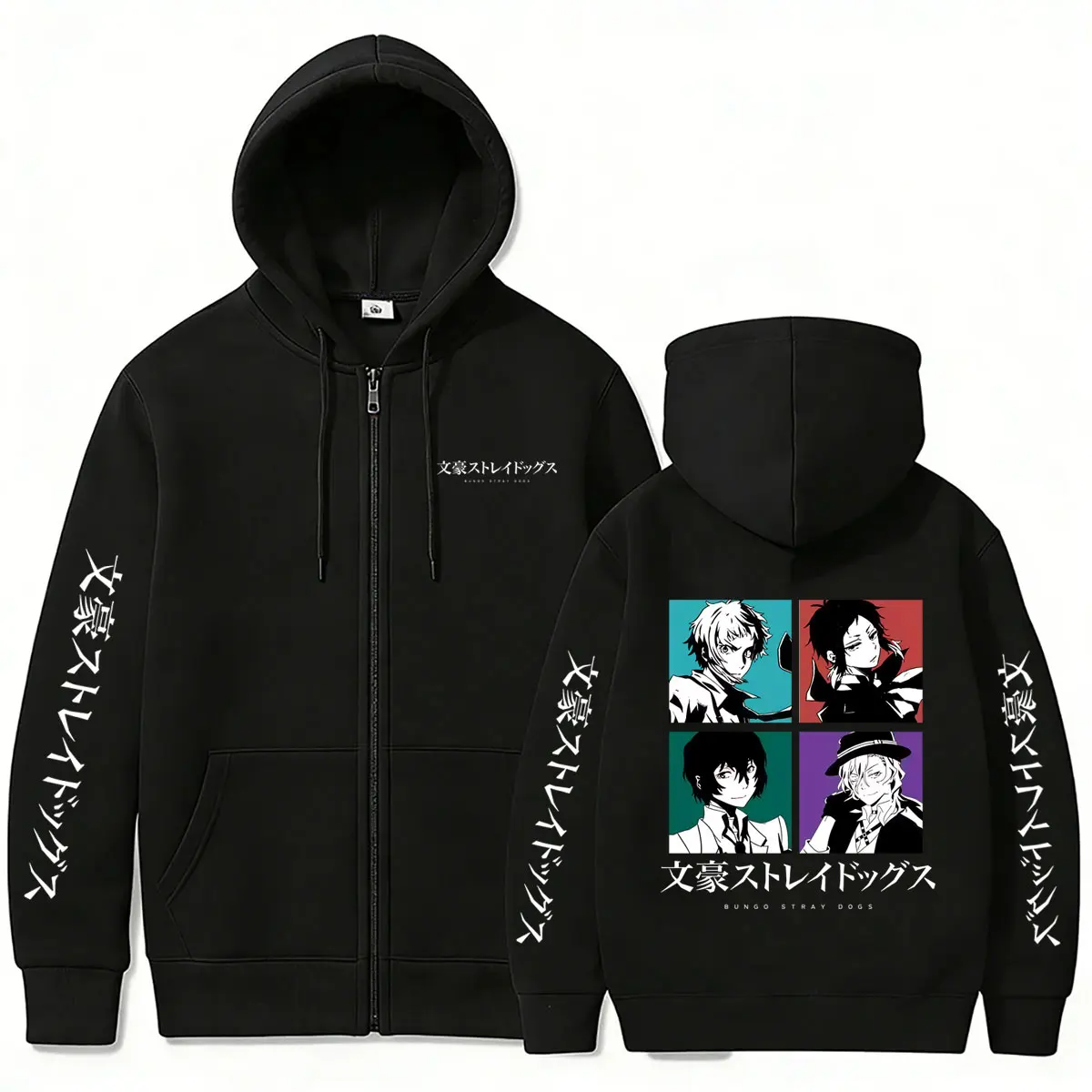 Anime Bungo Stray Dogs Nakajima Atsushi Ryunosuke Akutagawa Nakahara Chuuya Zipper Hoodie Men Women Casual Popular Zip Up Jacket