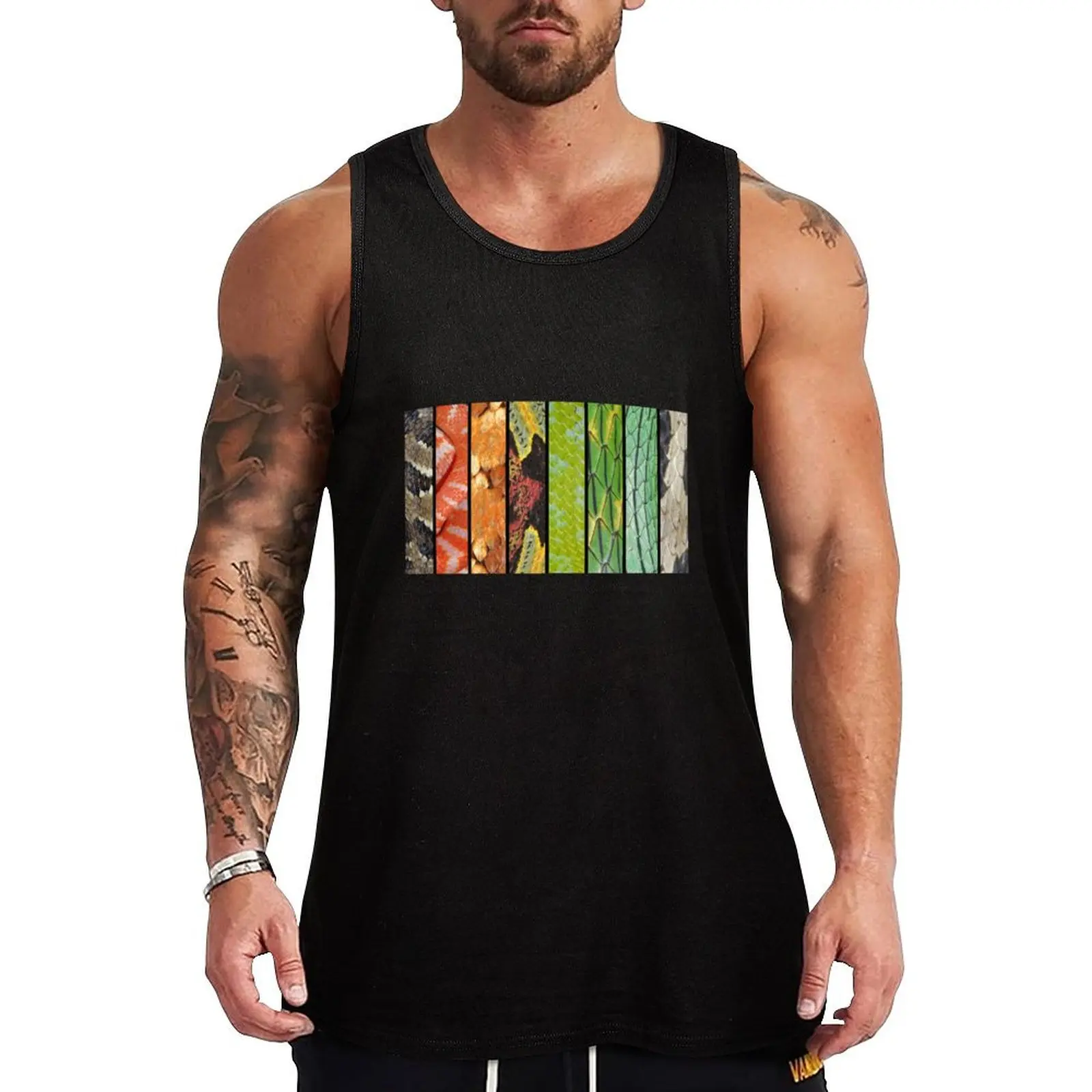 Rainbow of Snakes Tank Top Sports Performance Tank Top Gym Fitness Sleeveless