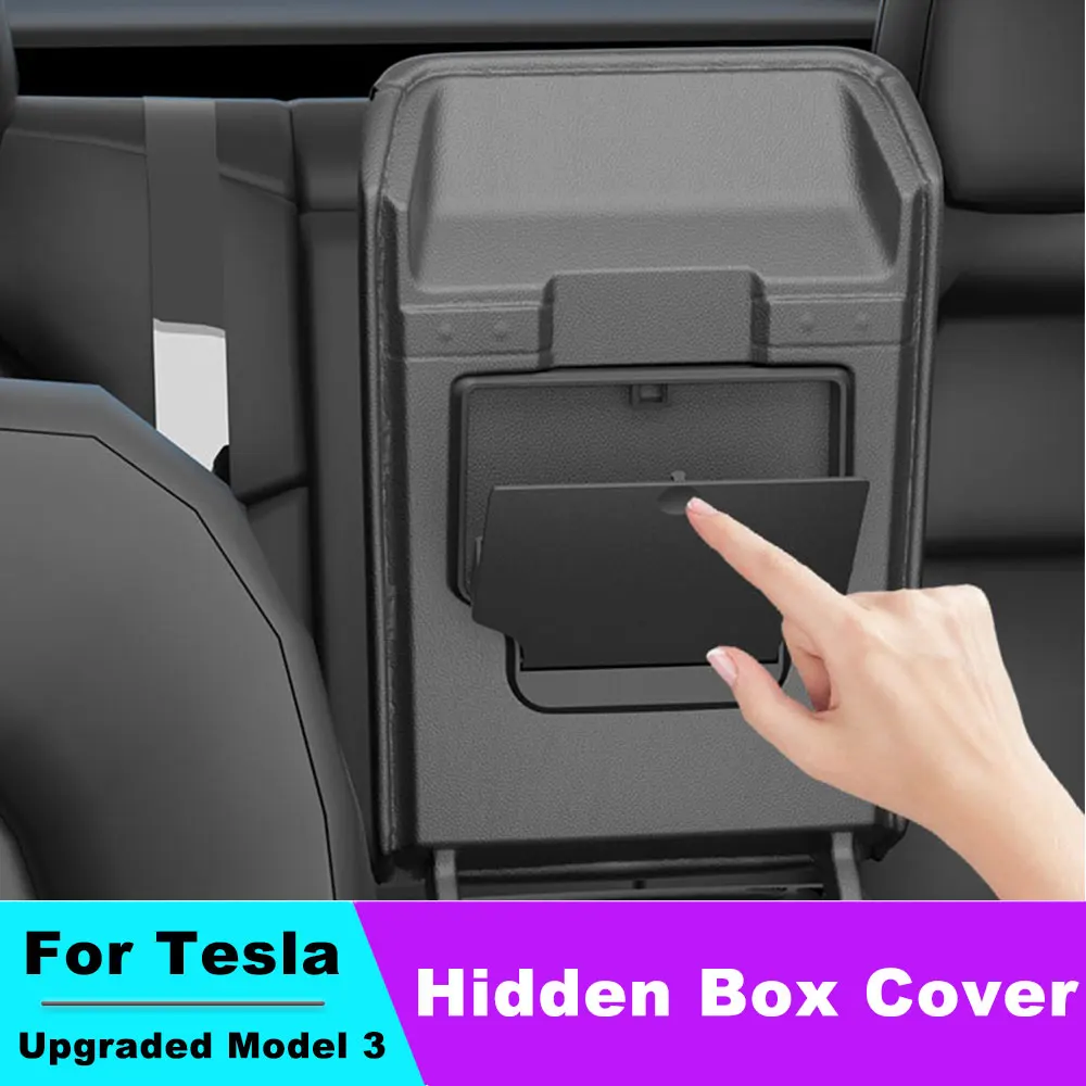 

For Tesla Model 3 Highland 2024 Car Armrest Holder Box Center Console Organizer Armrest Hidden Storage Box Modeling Accessories