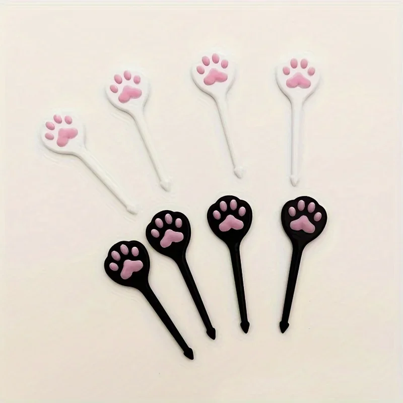 Adorable Kitty Food Picks - Perfect for Decorating Your Bento Box - Reusable Plastic Picks Safe for Food Contact