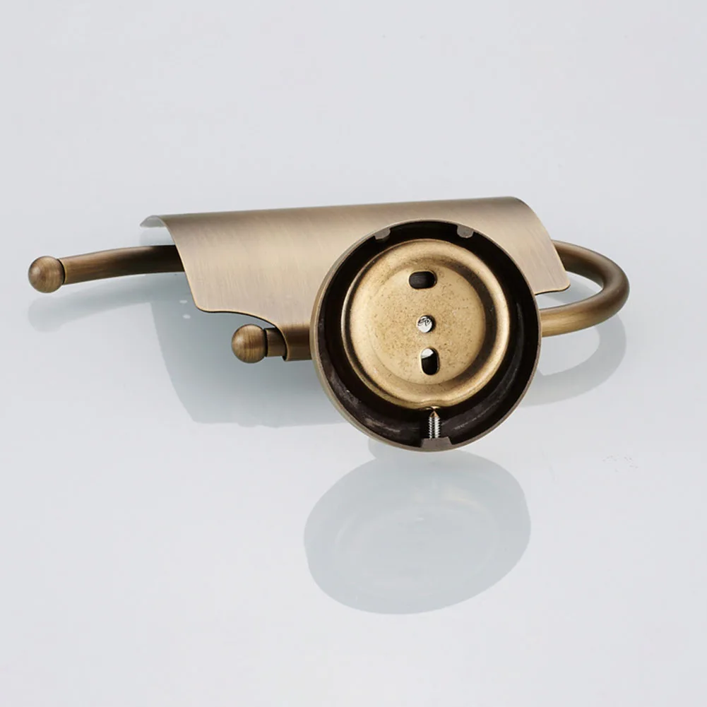 Brass Toilet Paper Holder Box Wall Mounted Dispenser With Baffle For Bathroom Restroom Home Improvement Hardware