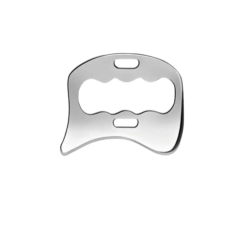 Edelstahl-Faszien-Gua-Sha-Brett, Gesichts-Schönheits- und Ganzkörper-Meridian-Entspannungswerkzeug, Tragbares Manuelles Massage-Wellness-Tool – Detail 7