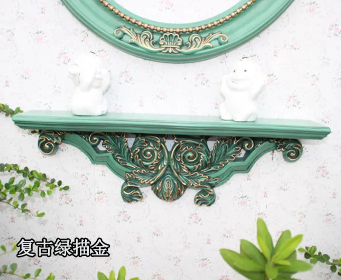 Light luxury European hotel resin retro decoration baffle shelf wall hotel shelf home improvement wall hanger