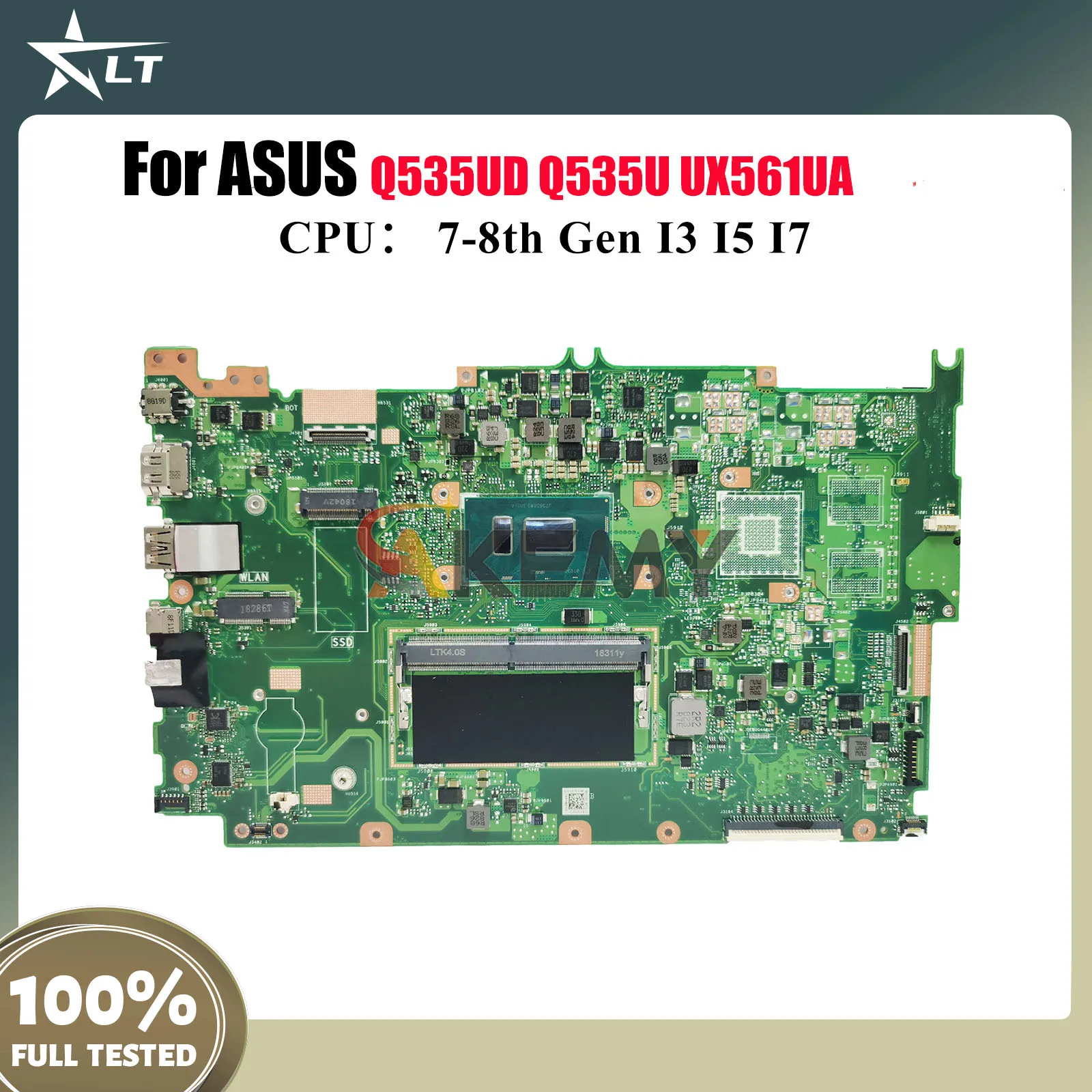 

UX561UA Laptop Motherboard For ASUS ZenBook Q535U UX561U Q535UD UX561UD UX561UA Mainboard With I3 I5 I7 CPU 100% tests OK stk