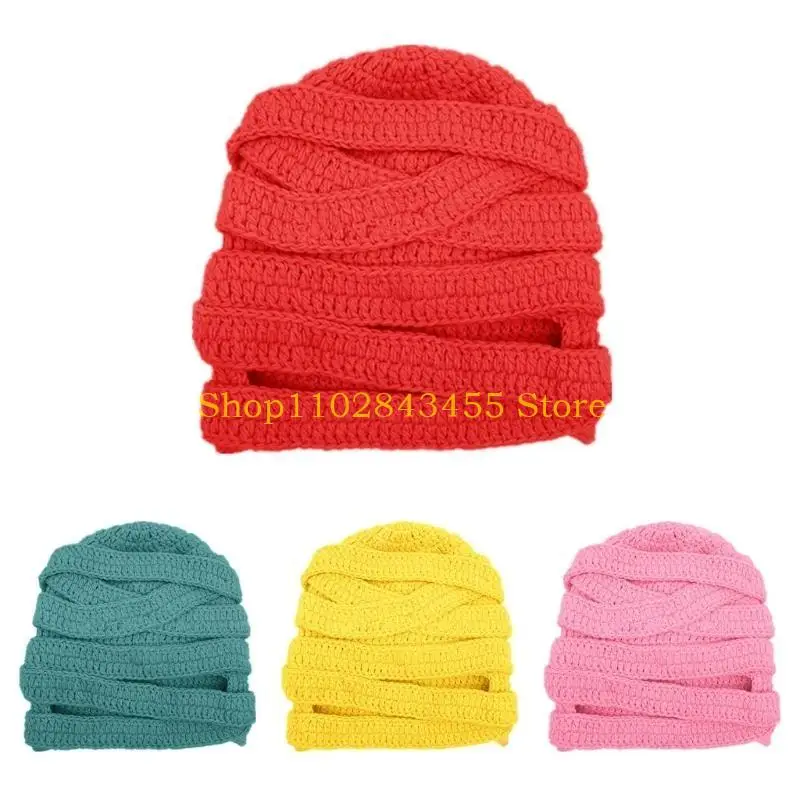 49MC Mummy Hat Masquerade Novelty Hat Halloween Party Hat Funny Mummy Balaclava