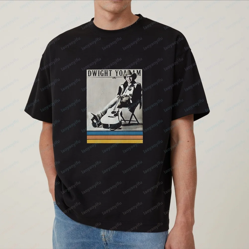Men's T-shirts and Tank Tops - Dwight Yoakam's Street-style Casual Shirts with Round Neck, Large Size, Comfortable T-shirts.