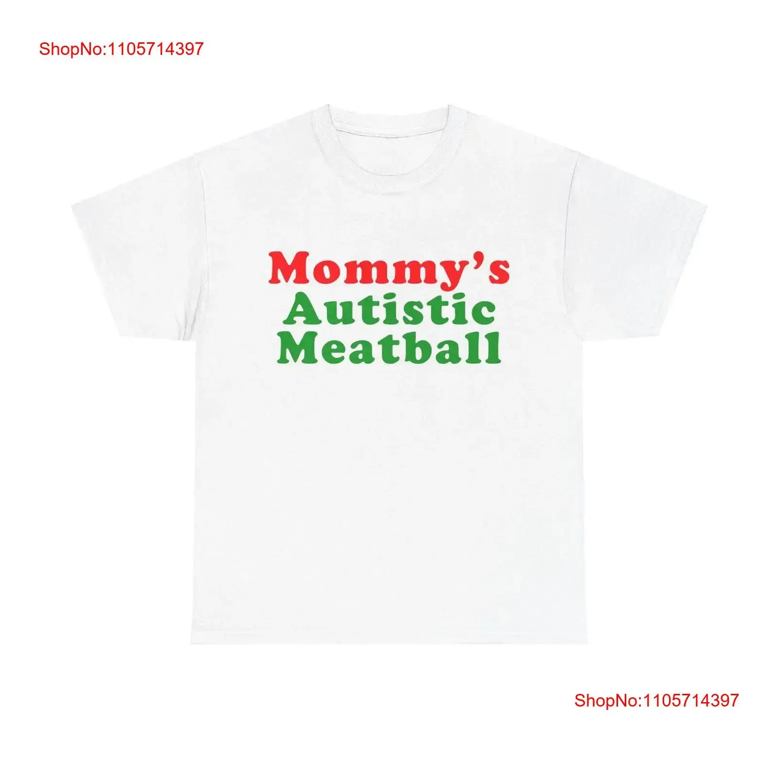 Mommy's Autistic Meatball shirt vintage Washed Slightly Casual Breathable Top For Everyday Wear Versatile fashion streetwear