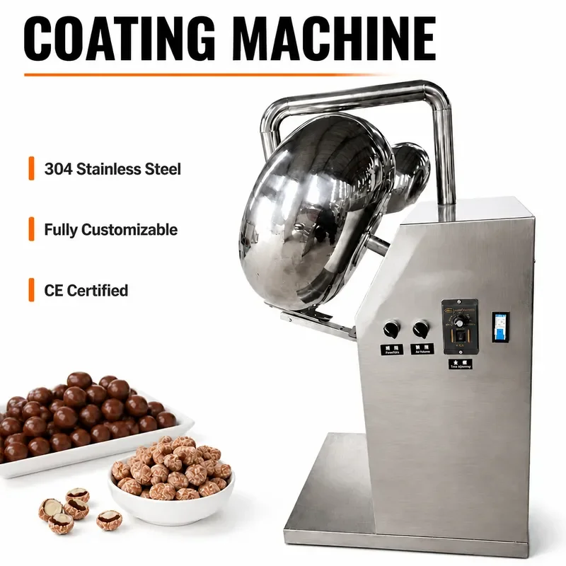 for Stainless Steel Chocolate Coating Machine Peanut Candy Coating Pot Commercial Icing Machine
