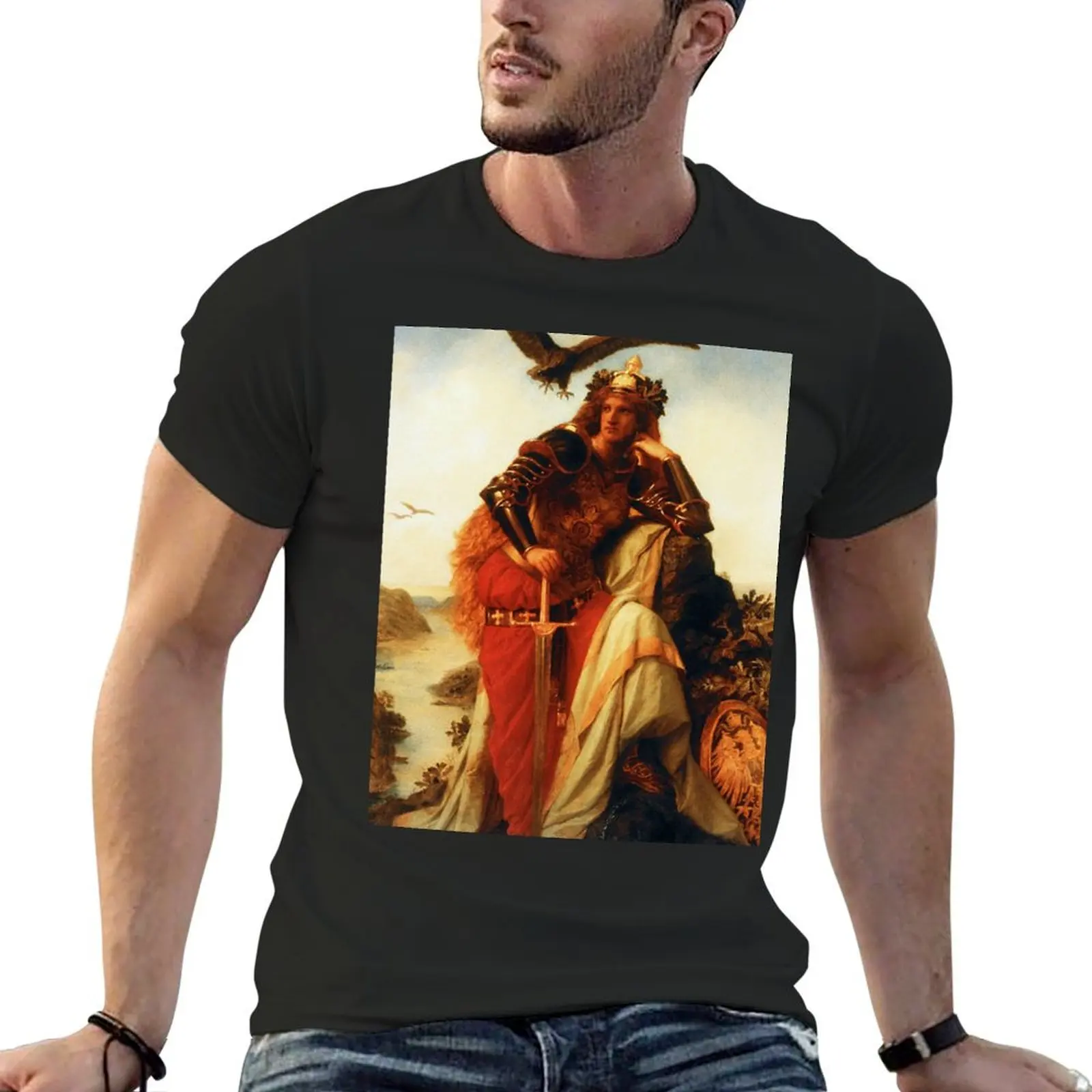 Germania on Guard on the Rhine - Hermann Wislicenus T-Shirt boys whites mens graphic t-shirts pack