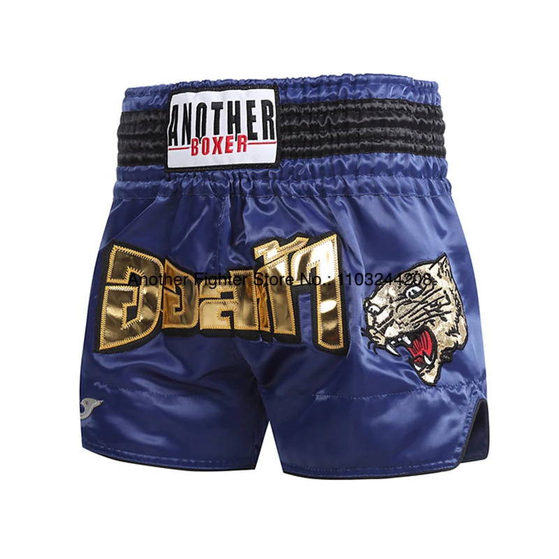 Muay Thai Boxing Shorts Adults Kids Stylish Kickboxing Pants Men Women Satin MMA Combat Martial Arts Gym Sport Exercise Trunks