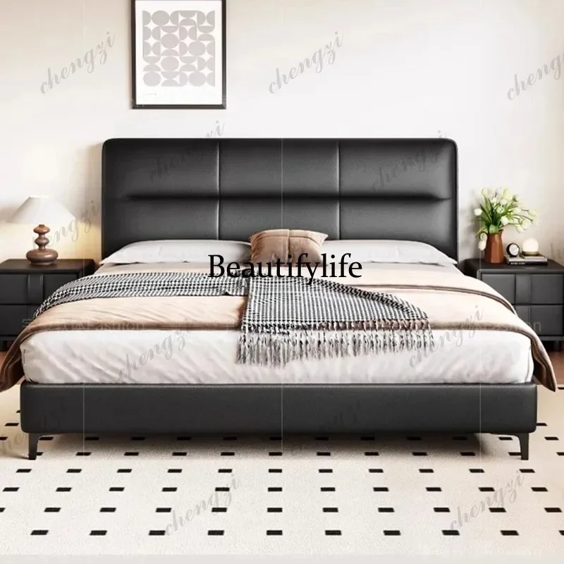 E182 Luxury Comforter Double Bed Organizer Modern Full Size Bedroom Double Bed Headboards Storage Camas De Casal Home Furniture