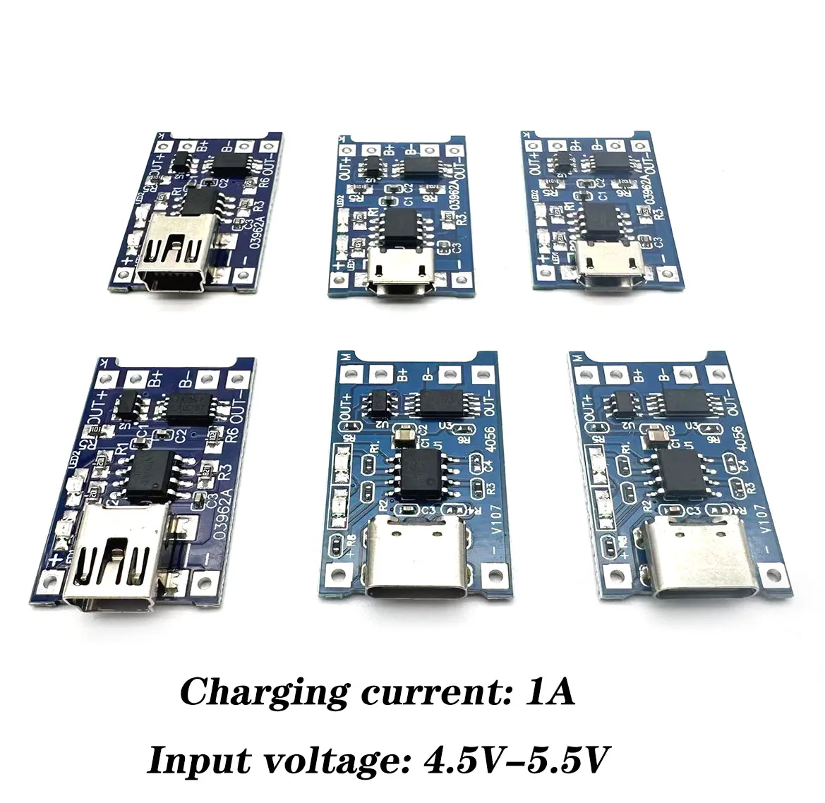 Type-C Micro Mini 5V 1A 18650 TP4056 Lithium Battery Charge Module Charging Card with Protection Dual Functions 1a Li-Ion