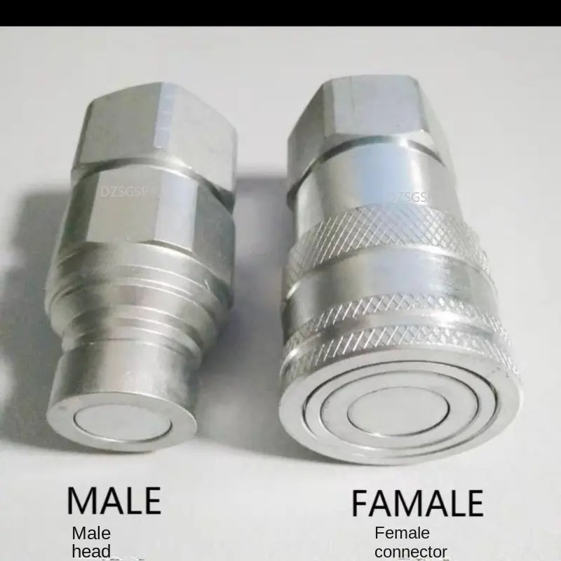 

Thread Flat Face High Flow Quick Connect Hydraulic Couplings /Couplers Peneumatic Carbon Steel 1 Set 1/4 3/8 1/2 3/4 1 BSP/ NPT